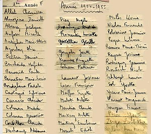 SIDI BEL ABBES COLLEGE MODERNE DE JEUNES FILLES 1954 1 ERE